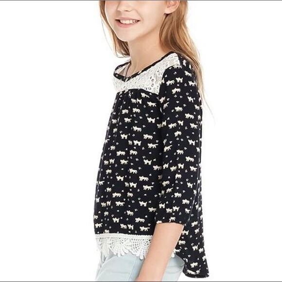 NWT Girl's Top With Crochet Trim Size S - Picture 3 of 8